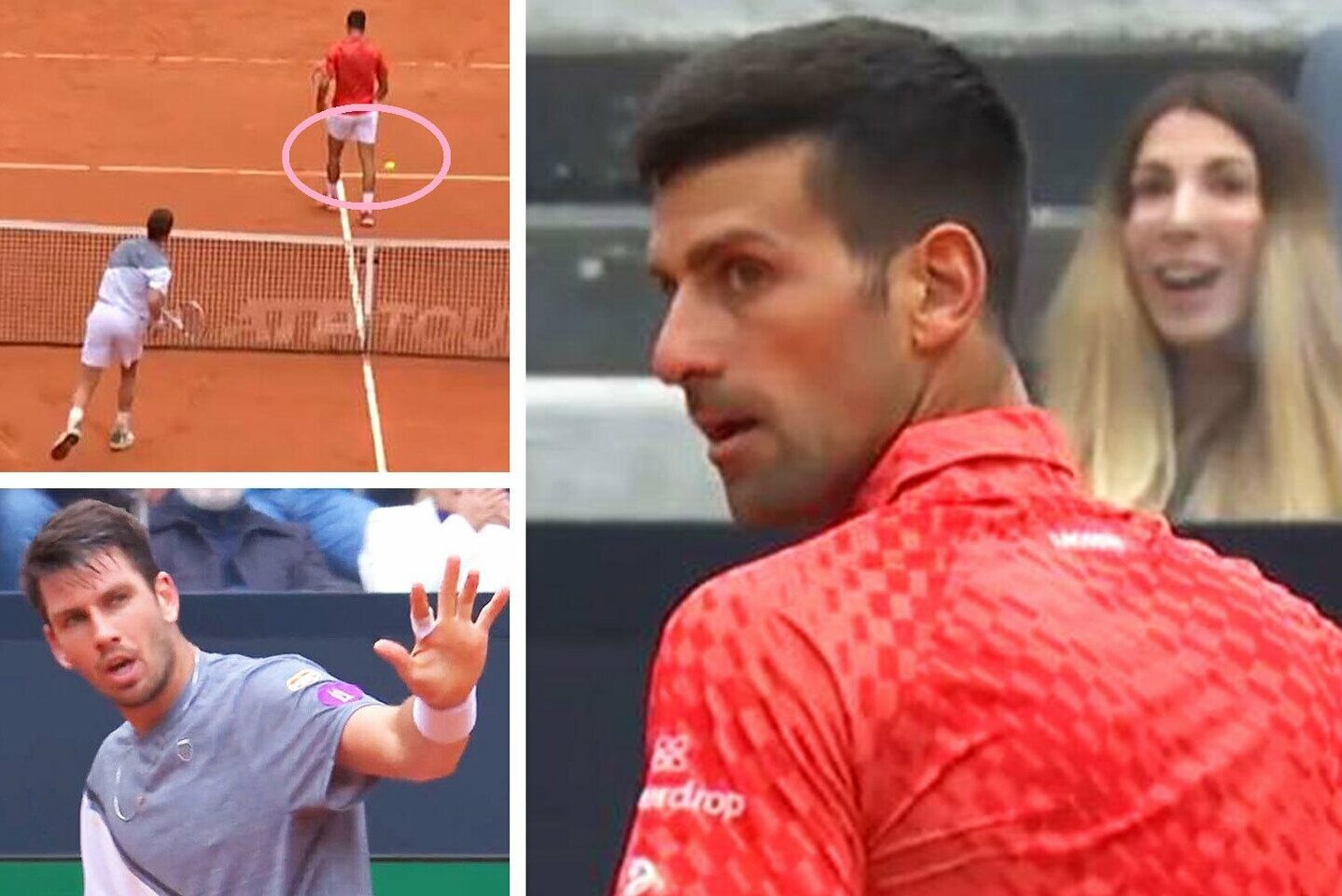 ‘Non è sportività’: N. Djokovic è stato infastidito da C. Norrie che gli ha colpito la gamba con la palla